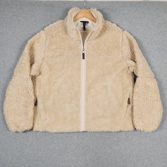 Patagonia Jackets & Blazers - Patagonia Jacket Womens XL Oatmeal Dark Natural Lunar Dusk Deep Pile Sherpa
